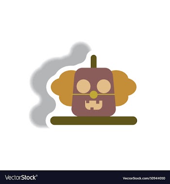Paper sticker Halloween icon vector image
