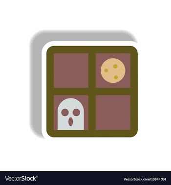 Paper sticker Halloween icon vector image
