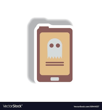 Paper sticker Halloween icon vector image