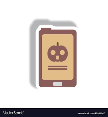Paper sticker Halloween icon vector image