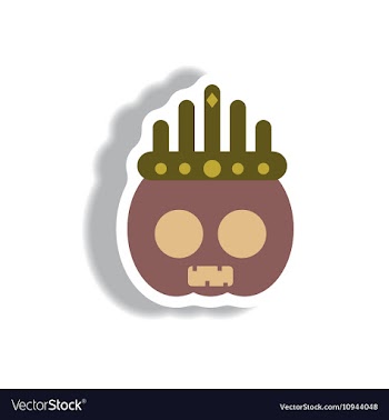 Paper sticker Halloween icon vector image