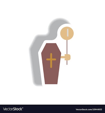 Paper sticker Halloween icon vector image