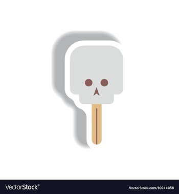 Paper sticker Halloween icon vector image