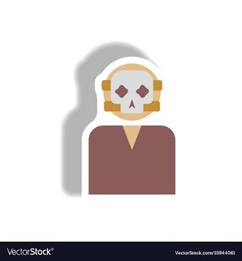Paper sticker Halloween icon vector image