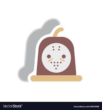 Paper sticker Halloween icon vector image