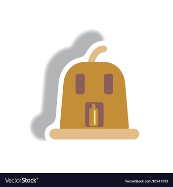 Paper sticker Halloween icon vector image