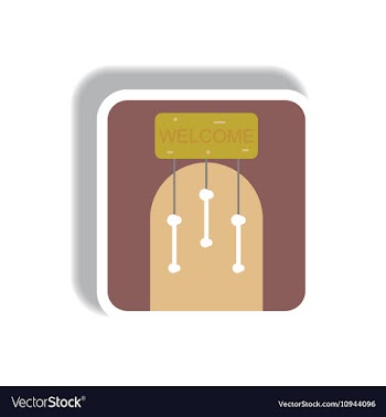 Paper sticker Halloween icon vector image