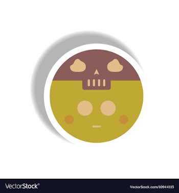 Paper sticker Halloween icon vector image