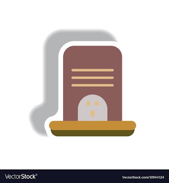 Paper sticker Halloween icon vector image