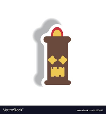 Paper sticker Halloween icon vector image