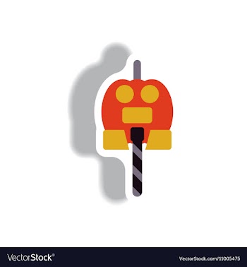 Paper sticker Halloween icon vector image