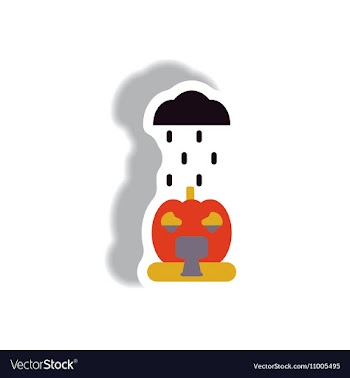 Paper sticker Halloween icon vector image