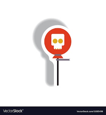 Paper sticker Halloween icon vector image