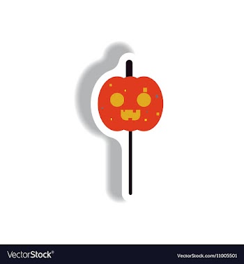 Paper sticker Halloween icon vector image