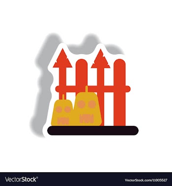 Paper sticker Halloween icon vector image