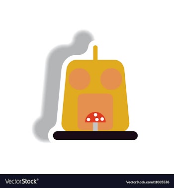 Paper sticker Halloween icon vector image
