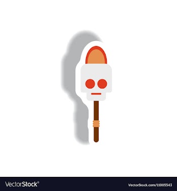 Paper sticker Halloween icon vector image
