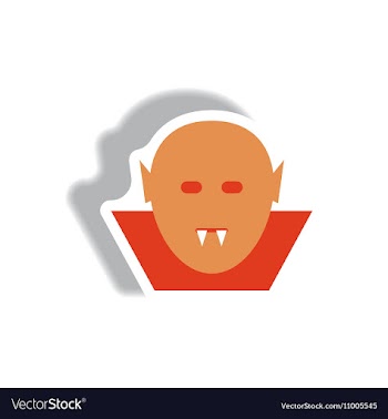 Paper sticker Halloween icon vector image