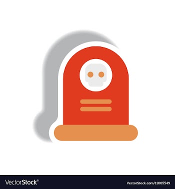 Paper sticker Halloween icon vector image
