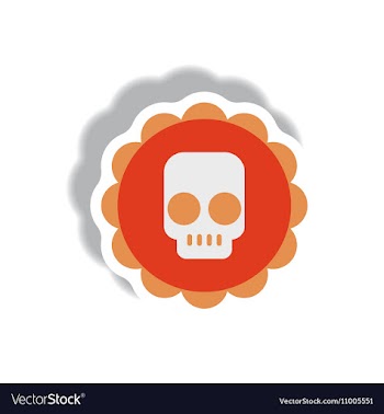 Paper sticker Halloween icon vector image