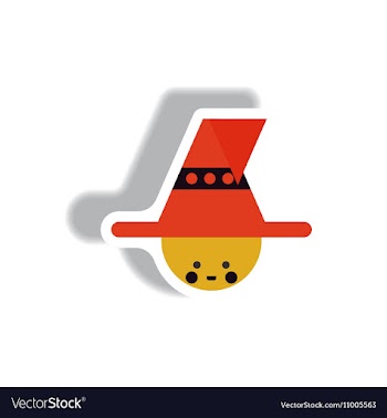 Paper sticker Halloween icon vector image