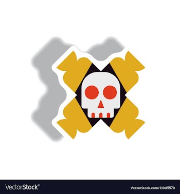 Paper sticker Halloween icon vector image