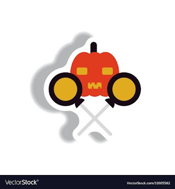 Paper sticker Halloween icon vector image