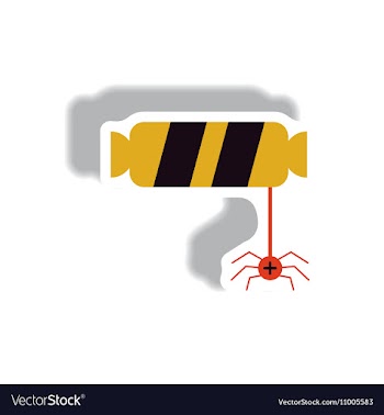 Paper sticker Halloween icon vector image