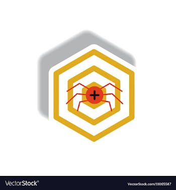 Paper sticker Halloween icon vector image