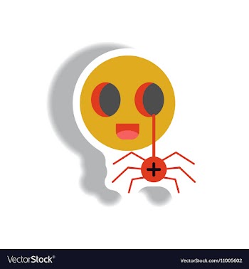 Paper sticker Halloween icon vector image