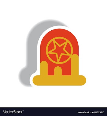 Paper sticker Halloween icon vector image