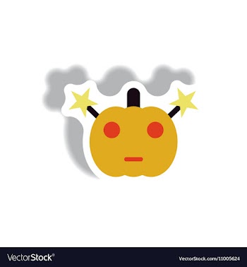 Paper sticker Halloween icon vector image
