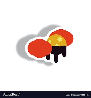 Paper sticker Halloween icon vector image