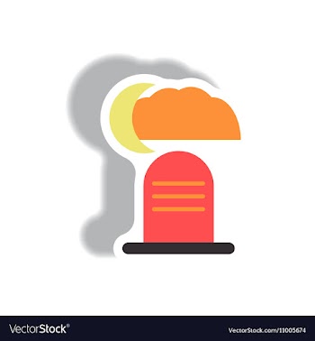 Paper sticker Halloween icon vector image