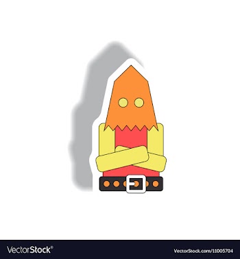 Paper sticker Halloween icon vector image