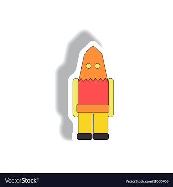 Paper sticker Halloween icon vector image