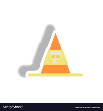 Paper sticker Halloween icon vector image