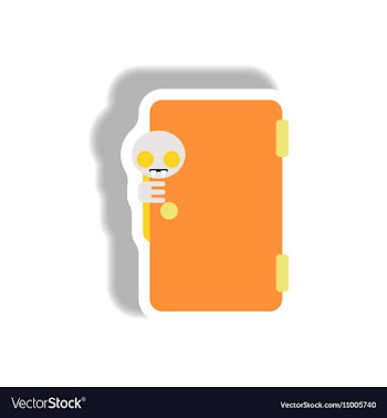 Paper sticker Halloween icon vector image