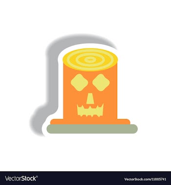 Paper sticker Halloween icon vector image