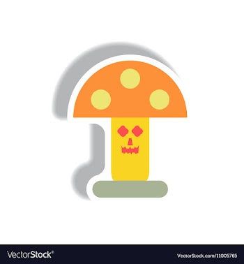 Paper sticker Halloween icon vector image