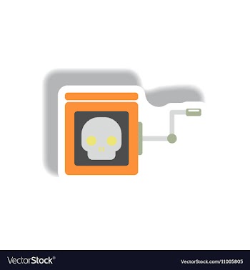 Paper sticker Halloween icon vector image