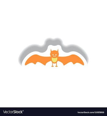 Paper sticker Halloween icon vector image