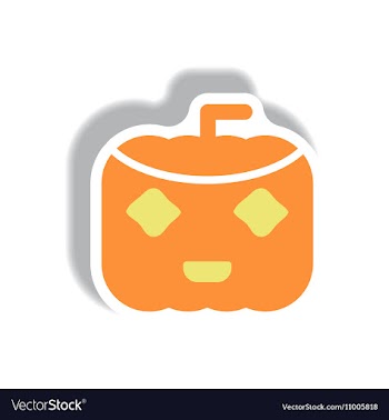 Paper sticker Halloween icon vector image