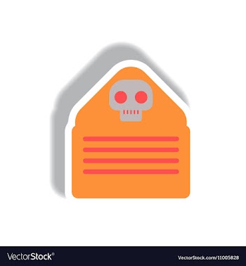 Paper sticker Halloween icon vector image