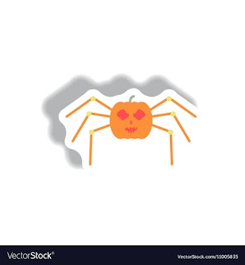 Paper sticker Halloween icon vector image