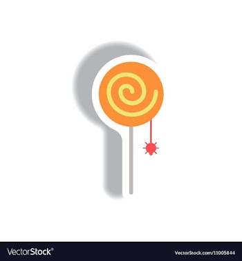 Paper sticker Halloween icon vector image