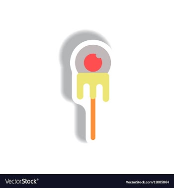 Paper sticker Halloween icon vector image