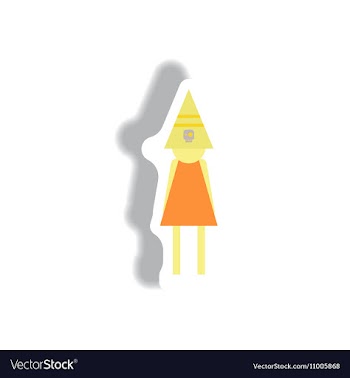 Paper sticker Halloween icon vector image