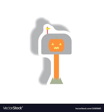 Paper sticker Halloween icon vector image
