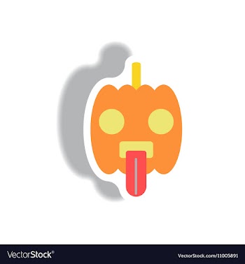 Paper sticker Halloween icon vector image